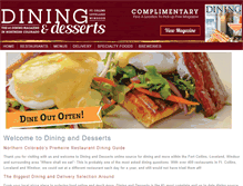 Tablet Screenshot of dininganddesserts.com